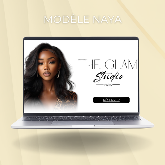 Modèle site vitrine Canva (Naya) - Présentez vos services en ligne