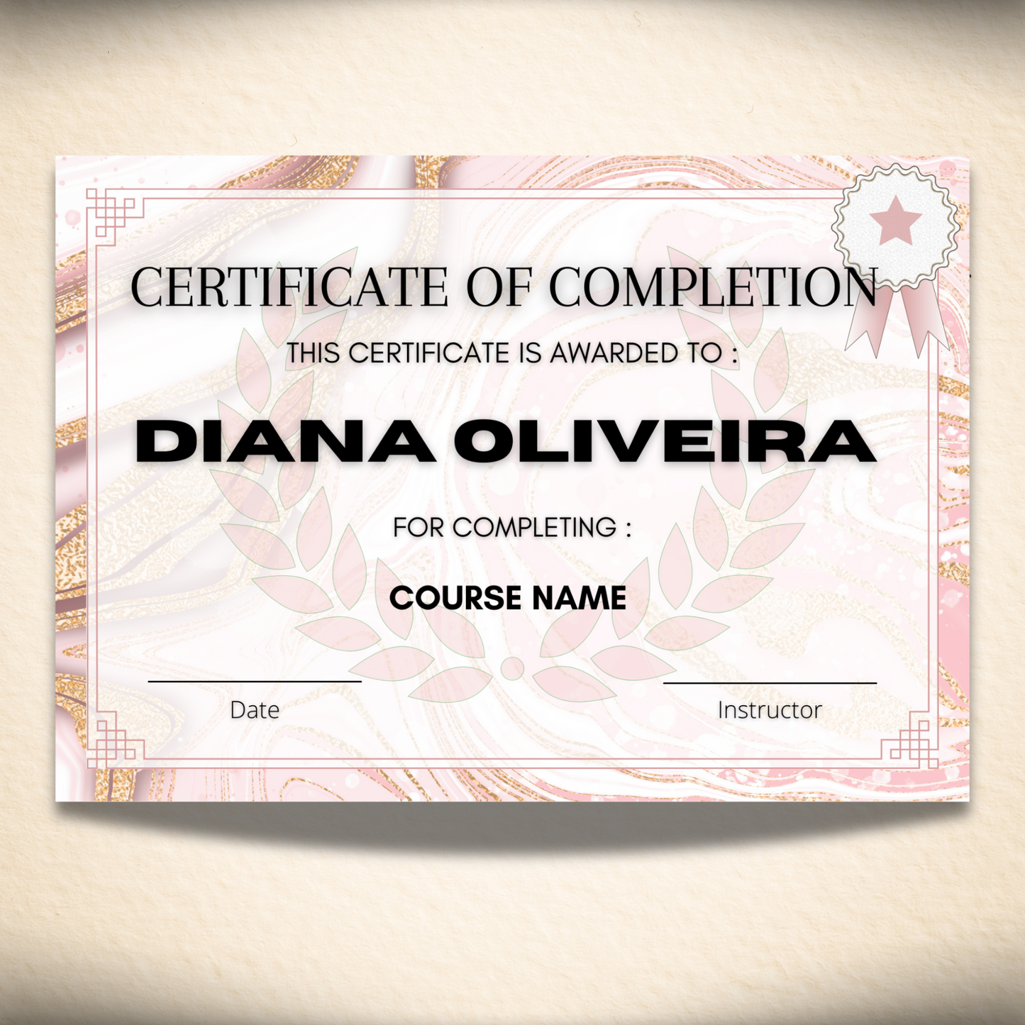 Certificat de formation - Design digital personnalisé