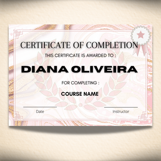 Certificat de formation - Design digital personnalisé