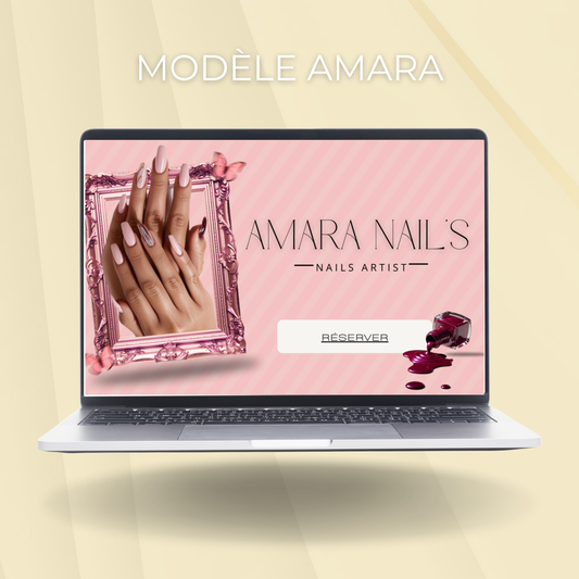 Modèle site vitrine Canva (Amara) - Présentez vos services en ligne